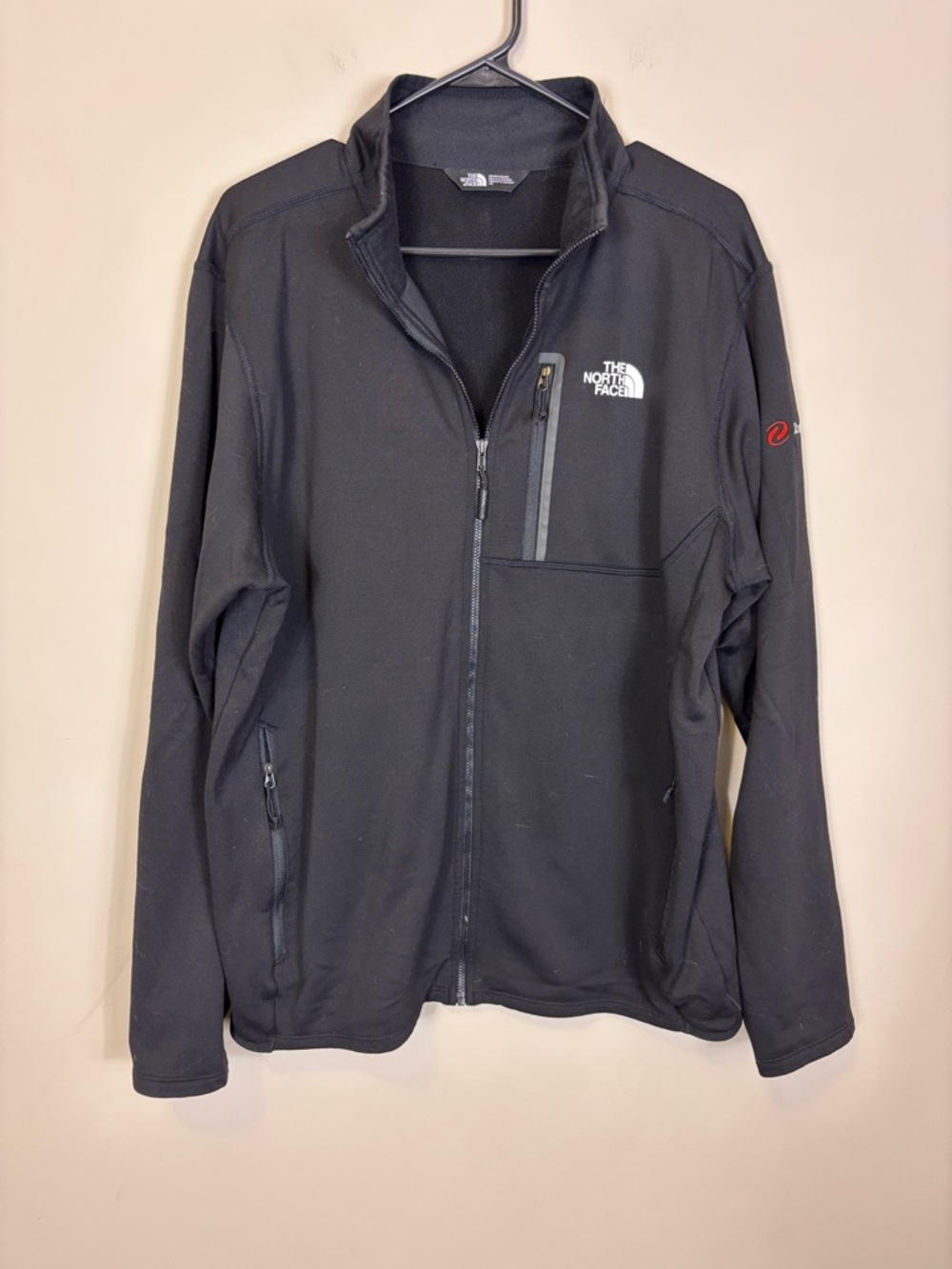 The North Face x Xcel Energy Men's Black Lightweight‎ Zip-Up Jacket Large